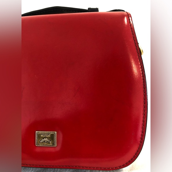 Rare Vintage Franco Moschino Era Bag Purse Red Black Heart Crossbody 80s 90s - Picture 5 of 16